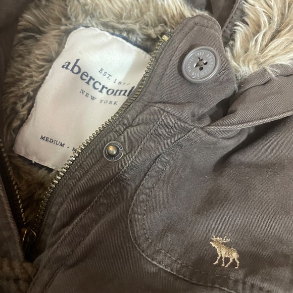 VINTAGE Abercrombie brown fur lined jacket - Picture 4 of 4